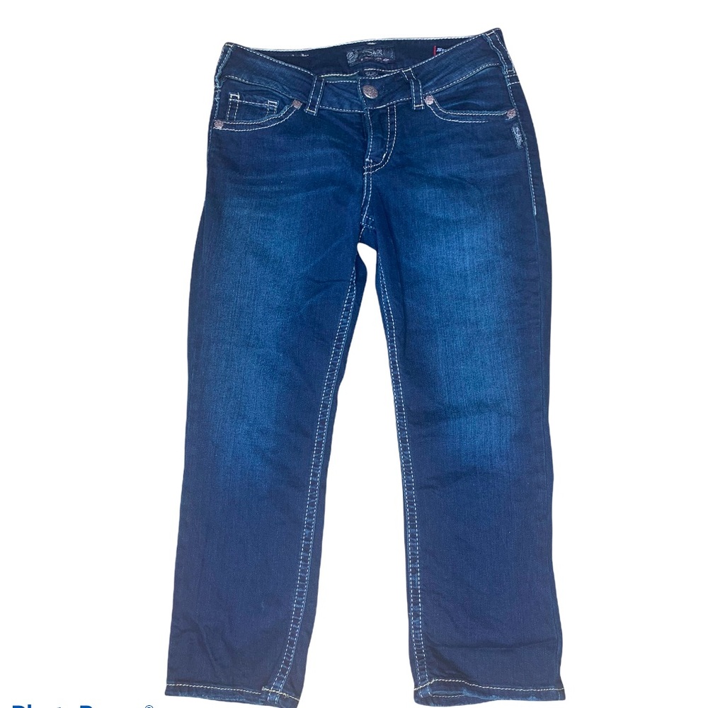 Silver SUKI mid Capri jeans